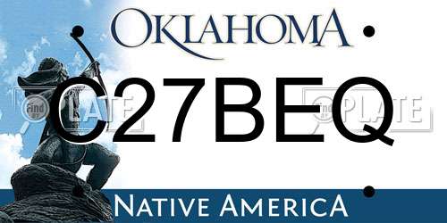 C27BEQ Oklahoma License Plate