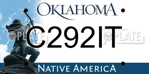 C292IT Oklahoma License Plate