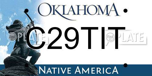 C29TIT Oklahoma License Plate