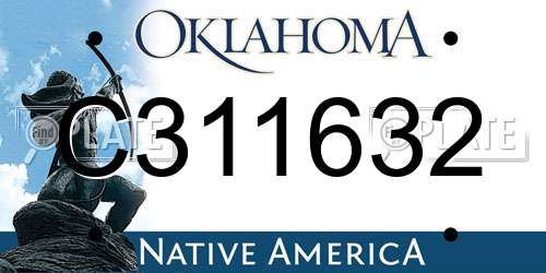 C311632 Oklahoma License Plate