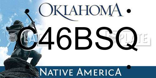 C46BSQ Oklahoma License Plate