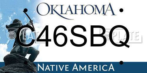 C46SBQ Oklahoma License Plate