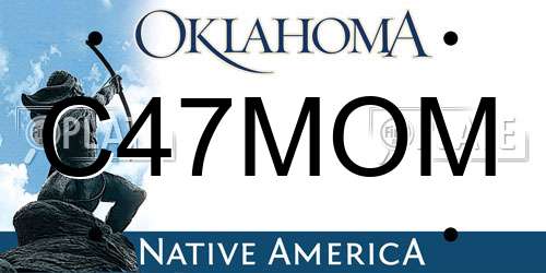 C47MOM Oklahoma License Plate
