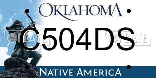 C504DS Oklahoma License Plate