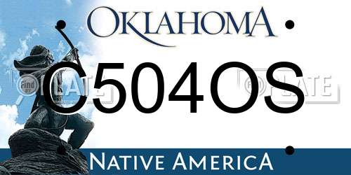 C504OS Oklahoma License Plate