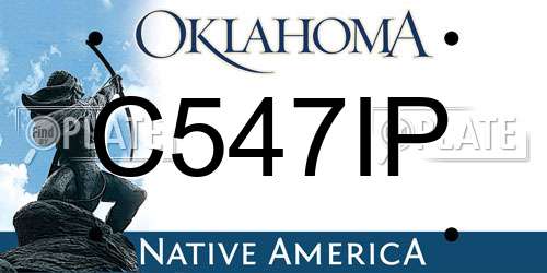 C547IP Oklahoma License Plate