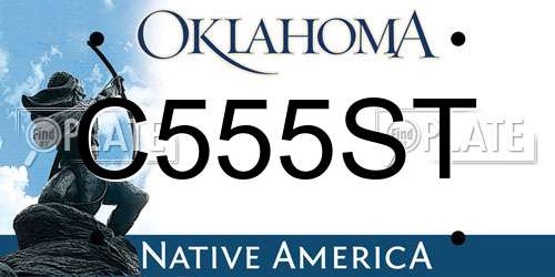 C555ST Oklahoma License Plate