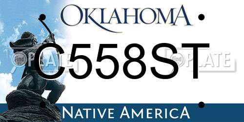 C558ST Oklahoma License Plate