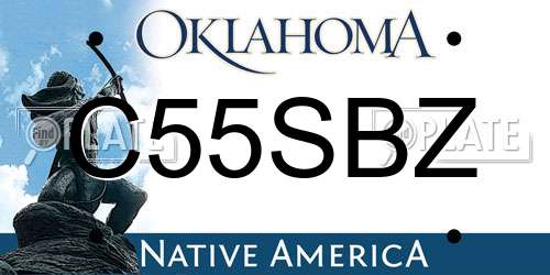 C55SBZ Oklahoma License Plate