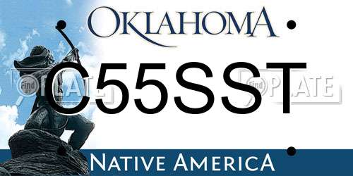 C55SST Oklahoma License Plate
