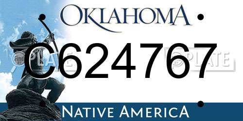 C624767 Oklahoma License Plate