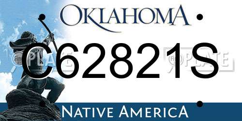 C62821S Oklahoma License Plate