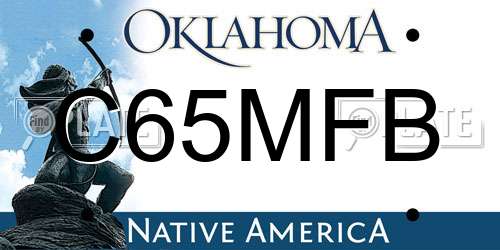C65MFB Oklahoma License Plate