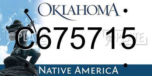 C675715 Oklahoma License Plate