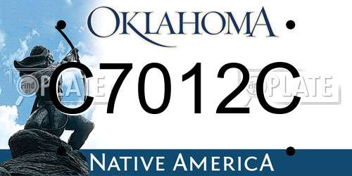 C7012C Oklahoma License Plate