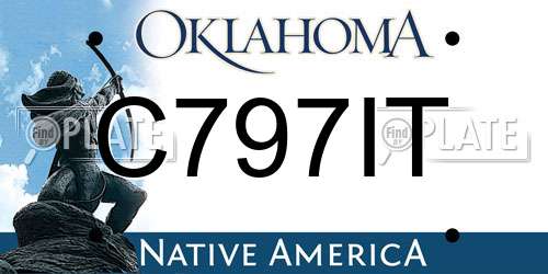 C797IT Oklahoma License Plate