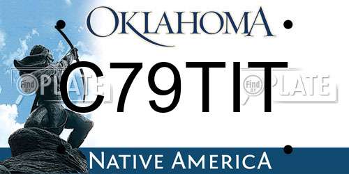C79TIT Oklahoma License Plate