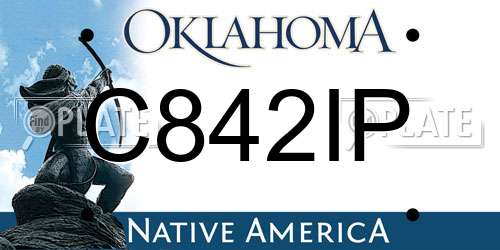 C842IP Oklahoma License Plate