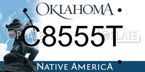 C8555T Oklahoma License Plate