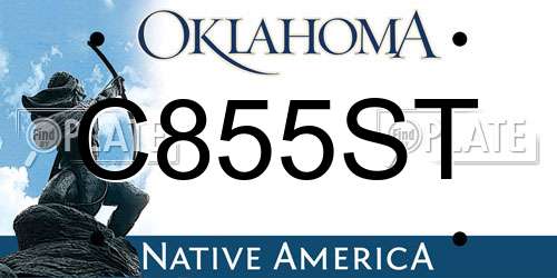 C855ST Oklahoma License Plate