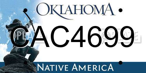 CAC4699 Oklahoma License Plate