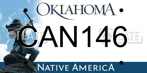 CAN146 Oklahoma License Plate