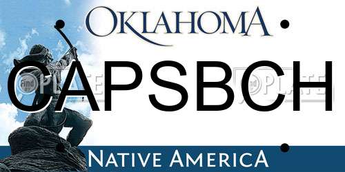 CAPSBCH Oklahoma License Plate