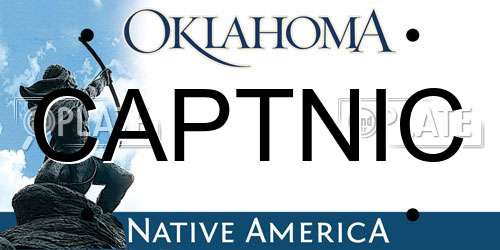 CAPTNIC Oklahoma License Plate
