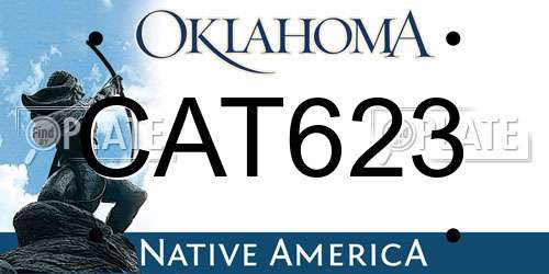 CAT623 Oklahoma License Plate