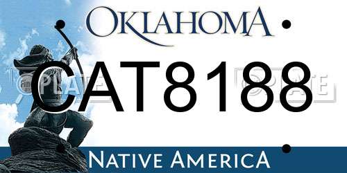 CAT8188 Oklahoma License Plate