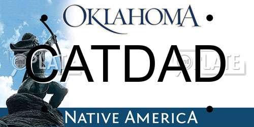 CATDAD Oklahoma License Plate