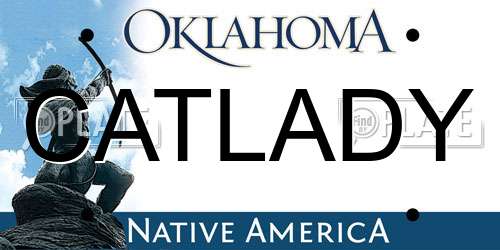 CATLADY Oklahoma License Plate
