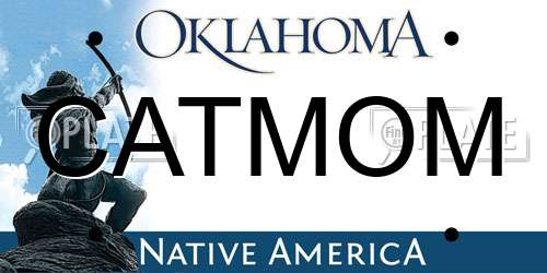 CATMOM Oklahoma License Plate