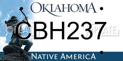 CBH237 Oklahoma License Plate
