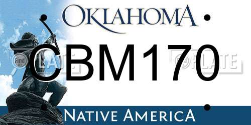 CBM170 Oklahoma License Plate