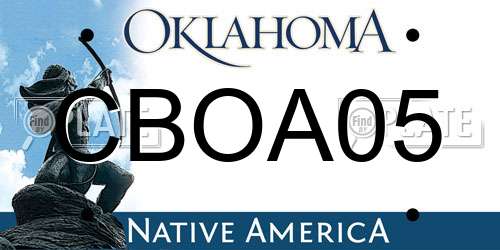 CBOA05 Oklahoma License Plate