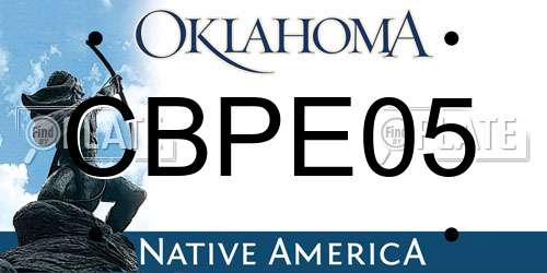 CBPE05 Oklahoma License Plate
