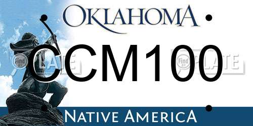 CCM100 Oklahoma License Plate