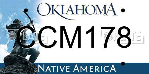 CCM178 Oklahoma License Plate