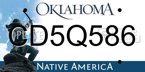 CD5Q586 Oklahoma License Plate