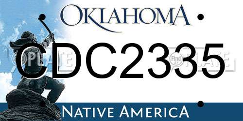 CDC2335 Oklahoma License Plate
