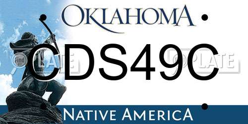 CDS49C Oklahoma License Plate