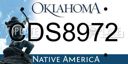 CDS8972 Oklahoma License Plate