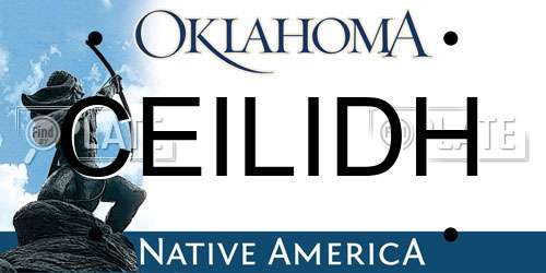 CEILIDH Oklahoma License Plate