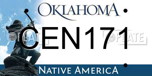 CEN171 Oklahoma License Plate
