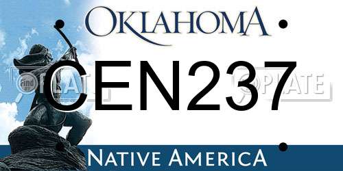 CEN237 Oklahoma License Plate