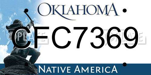 CFC7369 Oklahoma License Plate