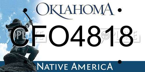 CFO4818 Oklahoma License Plate
