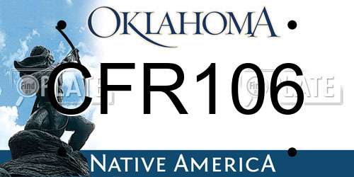 CFR106 Oklahoma License Plate