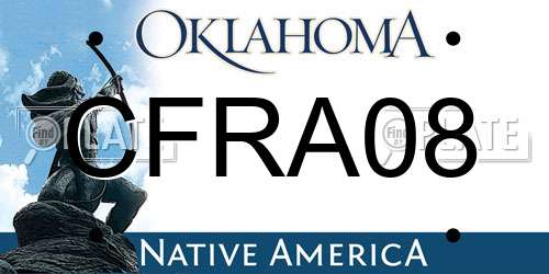 CFRA08 Oklahoma License Plate